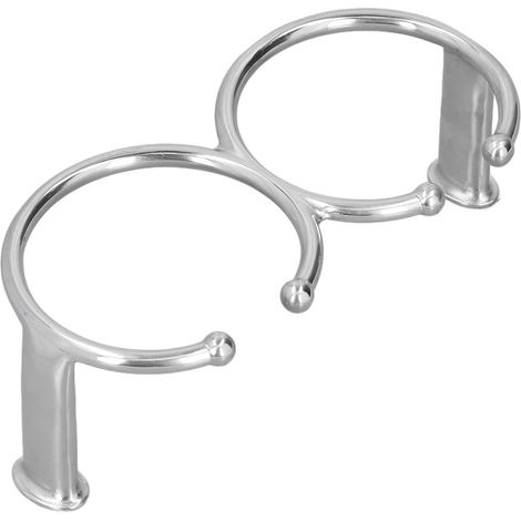 Porte-Gobelet Double Anneau Ouvert en Acier Inoxydable 316 Universel pour Bateau, Table de Jeu, Canapé, Voiture (1/5)