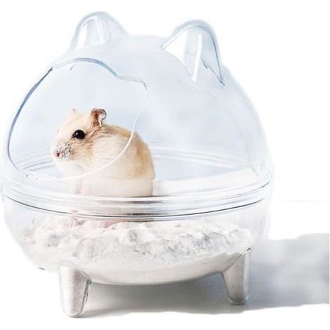 1 Bac à sable, Transparent, PET, Bord lisse, Hamster et petits rongeurs (1/3)
