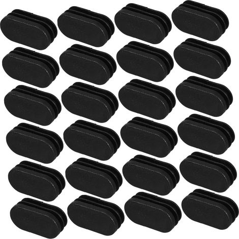 Cabilock Lot de 100 embouts ovales en plastique noir pour pieds (1/5)