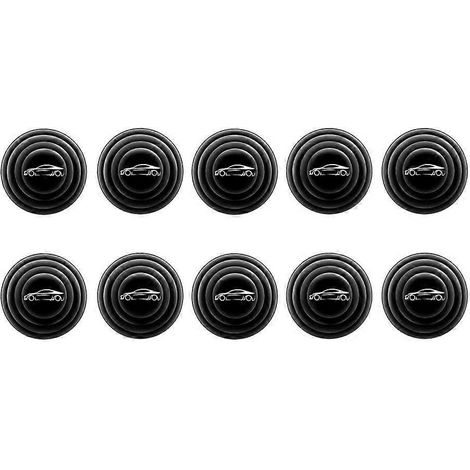 Lot de 12 protections anti-collision pour portières de voiture et pots d'échappement (autocollants).-2.8X2.8CM-Black (1/2)