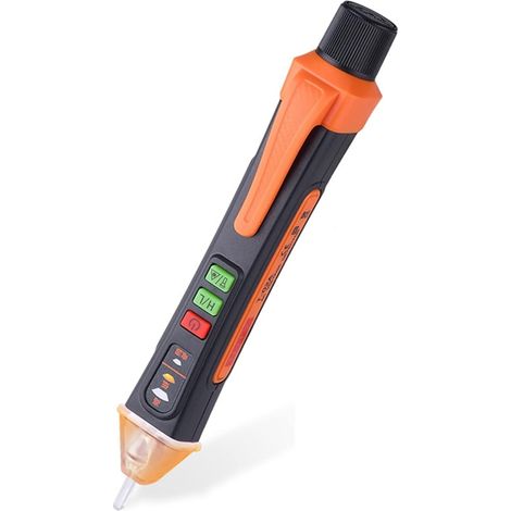 Testeur de charge de batterie Testeur de tension sans contact 48-100 0V AC Testeur de détecteur de tension Testeur de l'outil mural d'indicateur électrique avec bip de lampe de poche (1/5)