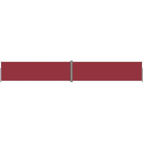Tenda da sole laterale retrattile/schermo privacy per patio giardino terrazza balcone 180 x 1200 cm rosso 020007468