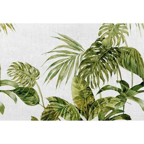 Papier peint panoramique tropical pour salon Tapisserie panoramique nature originale Papier peint panoramique idéal pour chambre (1/3)