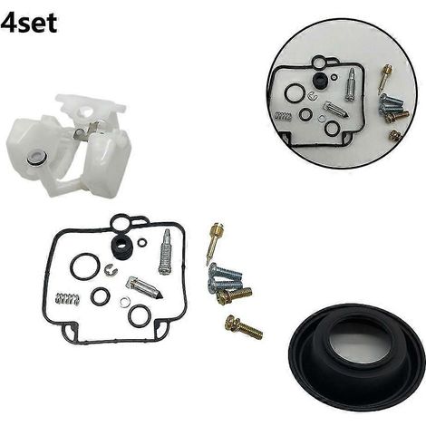 Kit de réparation pour carburateur Mikuni BST36 : kit de réparation de membrane de flotteur (4 jeux) en métal.