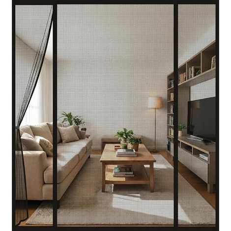 Moustiquaire Porte Fenetre Magnetique 190x220cm Sans Perçage (1/5)