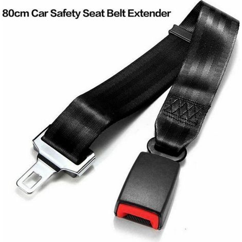 -Rallonge de ceinture de sécurité - Universelle pour toutes les voitures (environ 80 cm) - Noir