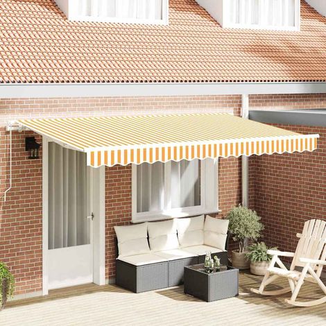 Toldo Retráctil Amarillo 400 x 200 cm tela