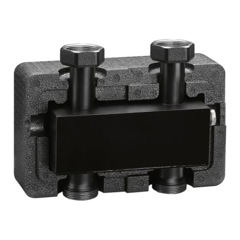 Hydraulische Weiche für Heizungs- und Klimaanlagen, mit Isolierung Caleffi 550205 Schwarz