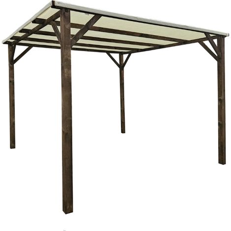 Nuvola - Pergola da Giardino 3x3 in Legno Colore Noce