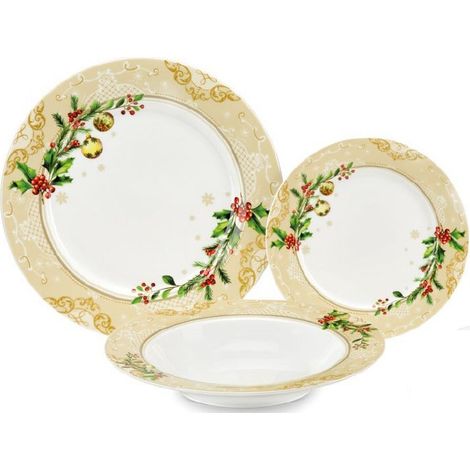 Fade Agrifoglio Set Tavola 18 Pz Porcellana Multicolor (1/2)
