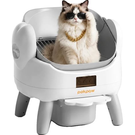 Lettiera per gatti, pulizia automatica, controllo tramite app, tipo A, spina europea 220V-240V (1/2)