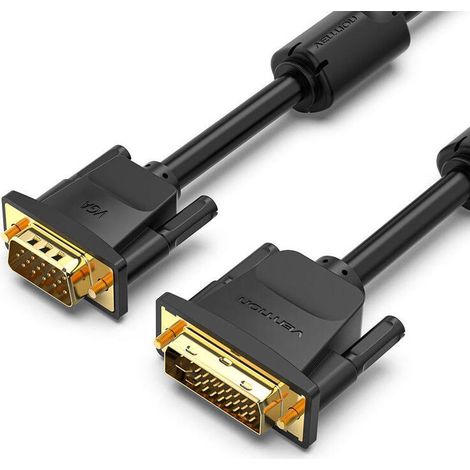 Cable Conversor Vention EACBF/ DVI Macho - VGA Macho/ 1m/ Negro (1/4)
