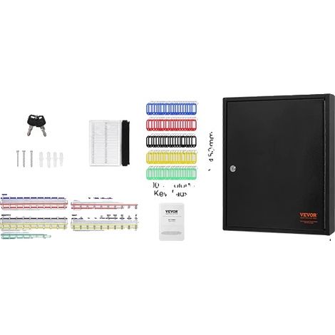 Armoire à clés, Étagère réglable, Système de verrouillage sécurisé, 100PCS (1/2)
