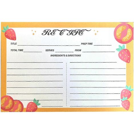 50 fiches recettes colorées recto-verso, cartes à lignes pour mariages, baby shower, fêtes de Noël, cadeaux invités - lot de 50 pièces (1/5)