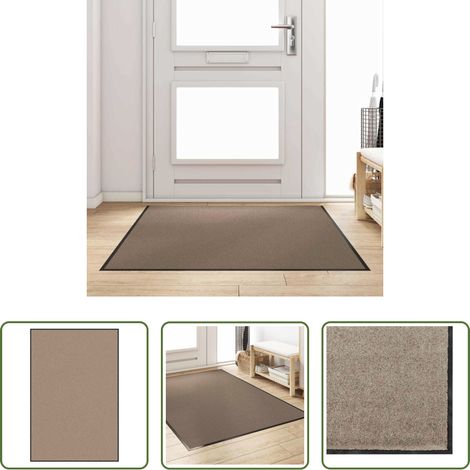 Tapis de porte - Tapis d'entrée Autre Beige et Noir 120 x 180 cm (1/5)