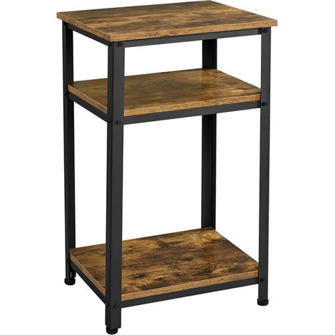 Homevive 2 x Mesas Auxiliares Rústica 45 x 35 x 75 cm Estilo Vintaje para Salón de Café Mesitas de Noche para Sala de Estar Dormitorio Recepción (1/5)