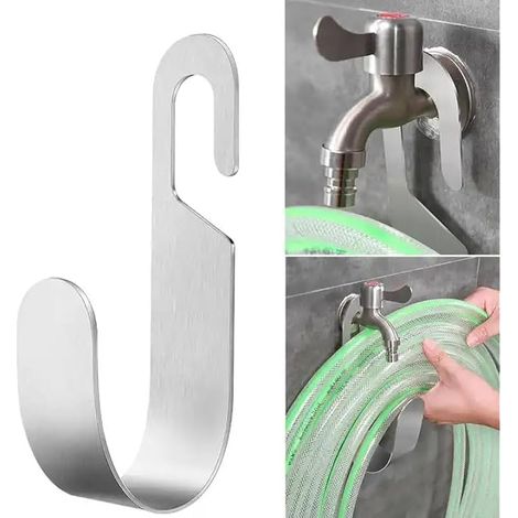 Support de tuyau d'arrosage en métal, support de tuyau d'arrosage pour extérieur, support de tuyau d'arrosage pour tuyau d'arrosage, support de tuyau de piscine, cordes, cour extérieure (1/5)