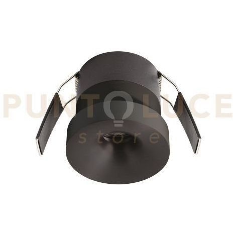 GFA1711 FARETTO DA INCASSO IN ALLUMINIO LED 3000K 711LM 12W D.6,2CM NERO OPACO