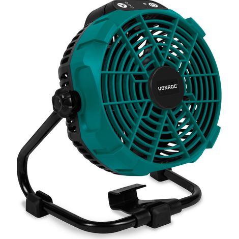 VONROC Ventilador sin cable 20V - Batería híbrida y alimentación CA - Incl. adaptador CA - excl. batería y cargador