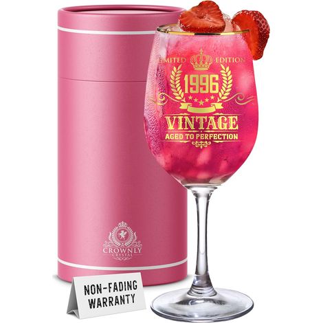 1996 30 Ans Cadeau Femme Verre a Vin Personnalise Decoration Anniversaire Idee Cadeau Femme Soeur Meilleure Amie (1/5)