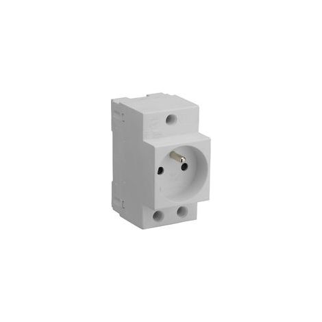 PRISE DE COURANT MODULAIRE 2P+T 10/16A GRIS - 707891 (1/4)