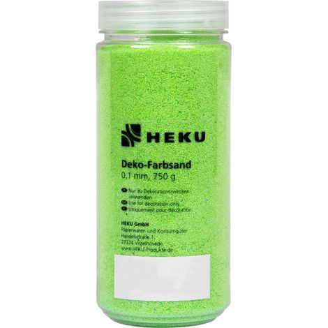 Heku 30330-16 decorativa/sabbia colorata verde chiaro, 750 g, in barattolo richiudibile, 750g, Unità (1/3)
