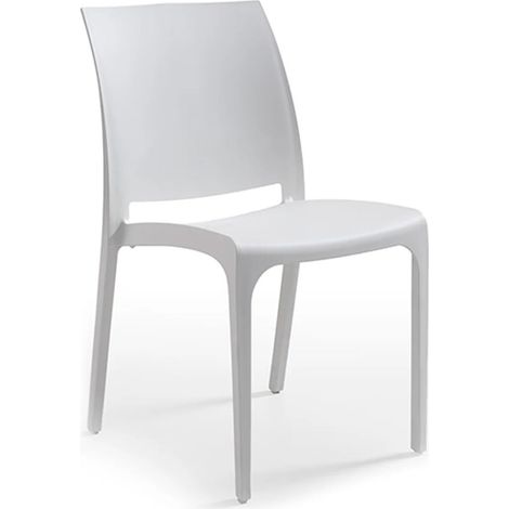 SEDIA RESINA "VOLGA" BIANCO
