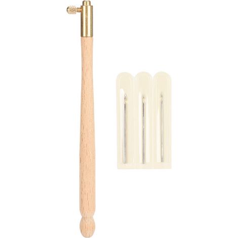 Kit d'outils de couture, broderie, tricot, perlage et crochet à faire soi-même avec 3 aiguilles
