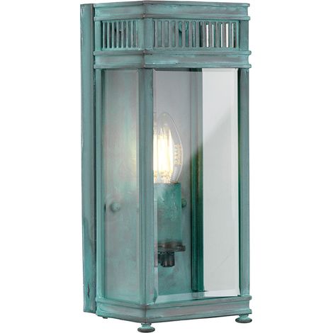 Elstead Holborn Lanterna da esterno a parete Verdigris, IP44 (1/4)
