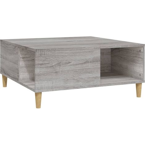 vidaXL Tavolino Salotto Grigio Sonoma 80x80x36,5 cm Legno Multistrato (1/5)