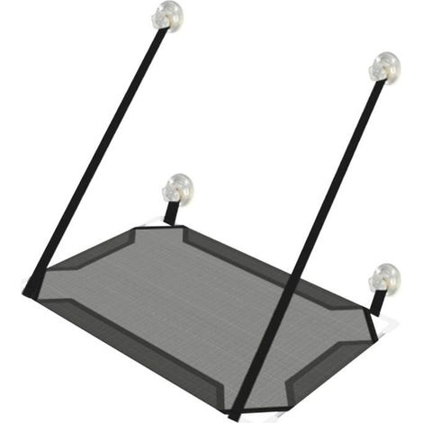 Perchoir pour chat sur rebord de fenêtre - Hamac suspendu pour chat - Conception stable par ventouses - Plateau confortable pour (1/5)