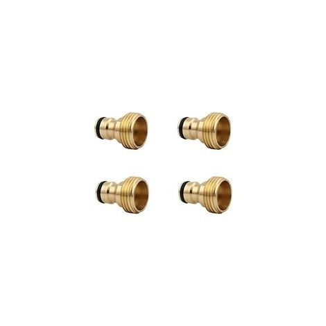 4 pièces Tuyau d'arrosage connecteur Rapide Pouce en Laiton Filetage mâle Tuyau buse Adaptateur de Connexion Rapide H685 (1/5)