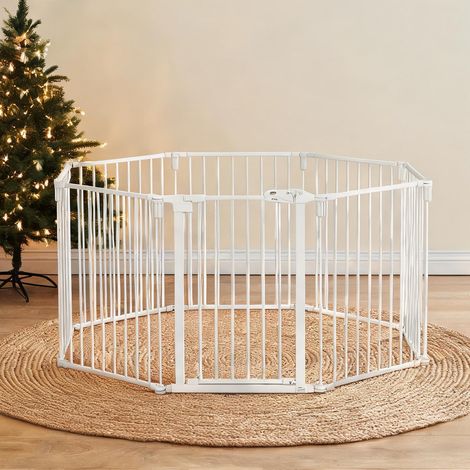 Barrière pour chien weiß en stahl Kunststoff 482,5 x 2 x 76 cm (1/5)