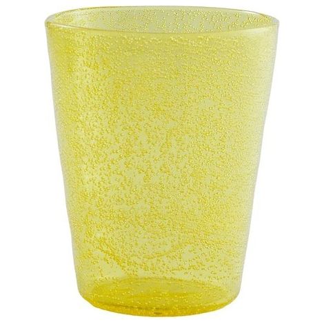 Gelber transparenter Tumbler aus bruchsicherem Metacrilat 7,8 cm x 10 cm 0,33 l