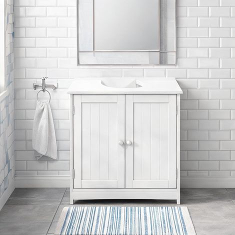 Meuble de salle de bain bianco en MDF 60 x 30 x 60 cm (1/5)