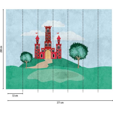 A.S. Creation Fototapete Livingwalls The Wall 382991 Ein Motiv pro Rolle 3.71 x 2.80 m Landschaft Grün (1/3)