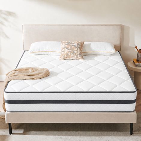 Matelas 140x190 cm Patbrela, Très épais 25 cm,Mousse Mémoire de Forme, 7 Zones de Confort, Soutien Ferme, Oeko-Tex,Respirant,