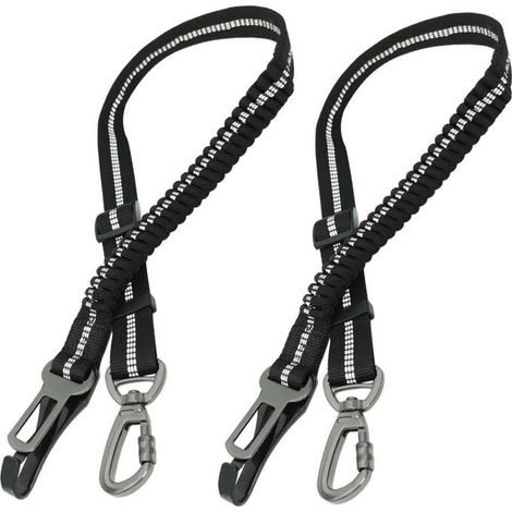 2 Pieces Dog Seat Belt, Three in One Adjustable, with Shockproof Elastic Cushion, Adjustable Elastic Nylon, and Safety Lock, for All Cats and Dogs.