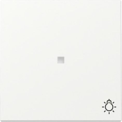 Gira Wippe System 55, mit Kontrollfenster und Symbol Licht, Reinweiß seidenmatt, 367427