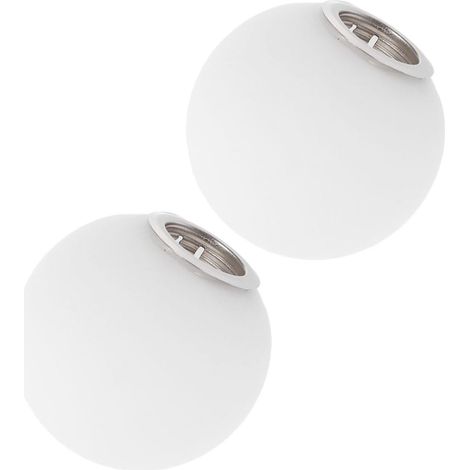 Lot de 2 Abat-jour Sphériques en Verre Laitonné 80 Mm, Compatible Douille G9 à Filetage, pour Lustre Suspendu Intérieur – Cache Globe de Remplacement pour Luminaire, Éclairage (1/5)