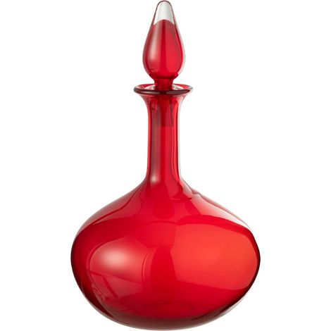 Vase Bouchon en Verre "Herschel" 33cm Rouge