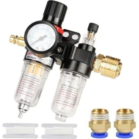 Réducteur de pression d'air comprimé 1/4 pouce séparateur d'eau air comprimé (1/5)