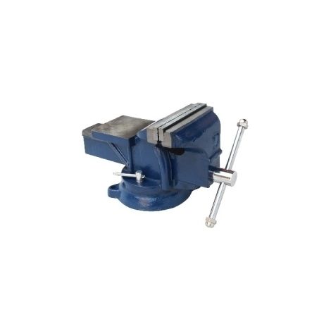 Morsa da banco in ghisa con ganasce in acciaio base girevole 150mm
