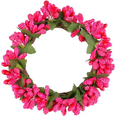 Lot de 4 supports bougies LED roses décoratifs pour couronne, accessoires créatifs ambiance lumineuse table (1/5)