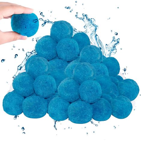 Boules de Filtre à Piscine pour Filtre de Sable, Boules Piscine 1, 5 lbs Sable écologique Aide à Garder Les piscines Propres sans colmatage et réutilisables pour Les piscines (1/5)