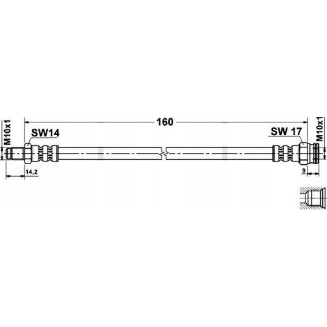 Manguera de freno flexible: OEM: 7586907 Fiat Ducato 2 - pinza de freno trasera (1/3)