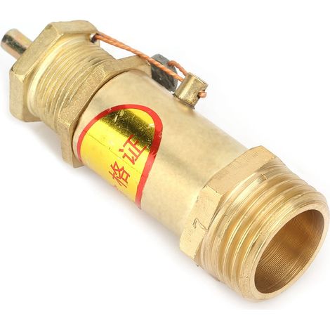 Soupape de sécurité de décharge de pression G1/2 en laiton pour compresseur d'air, chaudière et générateur de vapeur (7 kg) (1/5)