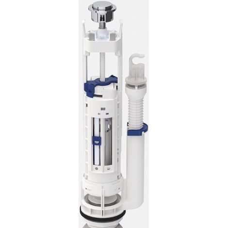Geberit – Mécanisme de chasse d'eau simple débit – Rinçage à simple touche – Volume de chasse réglable – Adaptable en hauteur
