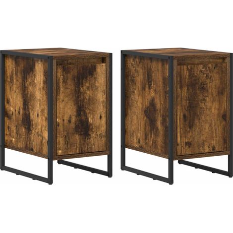 Maison Exclusive - Nachttisch 2 pcs Raucharbe 39,5 x 30 x 50 cm H