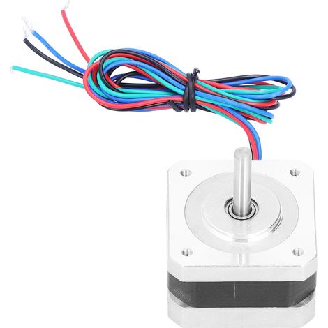 42-Schrittmotor, 2-phasig, Hybrid, 4-adrig, 1,8° Schrittwinkel, mechanische Bewegungskomponenten mit 5-mm-Welle, 12 V (1/5)